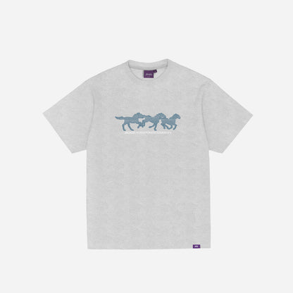 HORSE POWER T-SHIRT HEATHER GREY