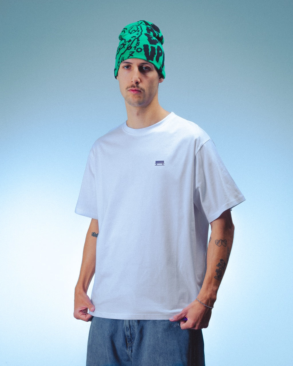 ID T-SHIRT - WHITE & PURPLE