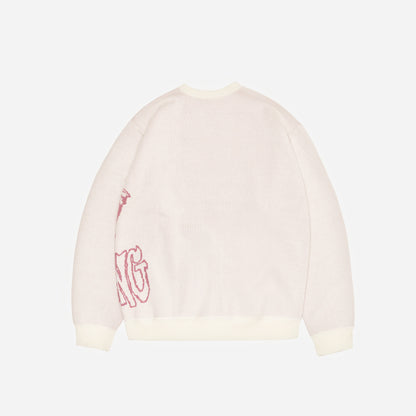 KAREN KNIT CREWNECK - WHITE