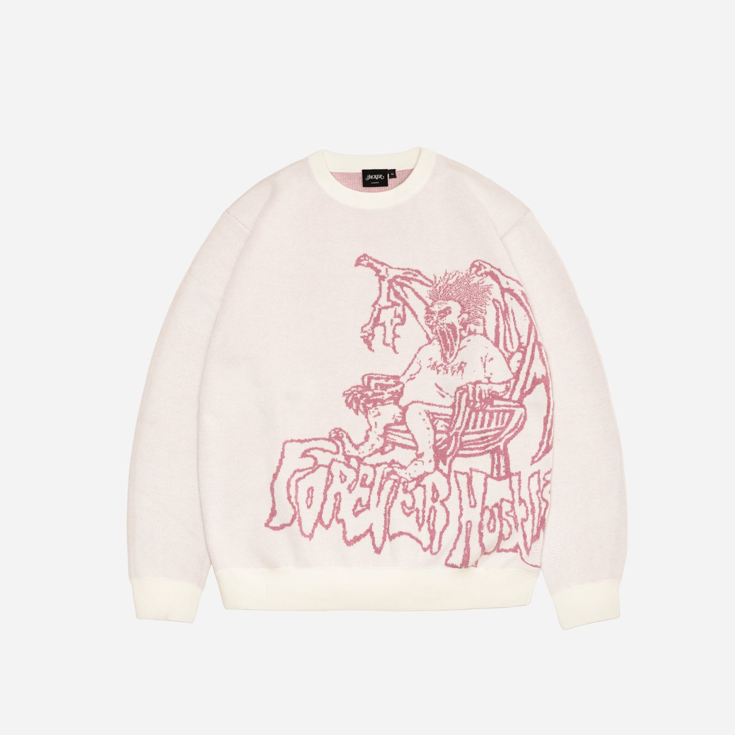KAREN KNIT CREWNECK - WHITE