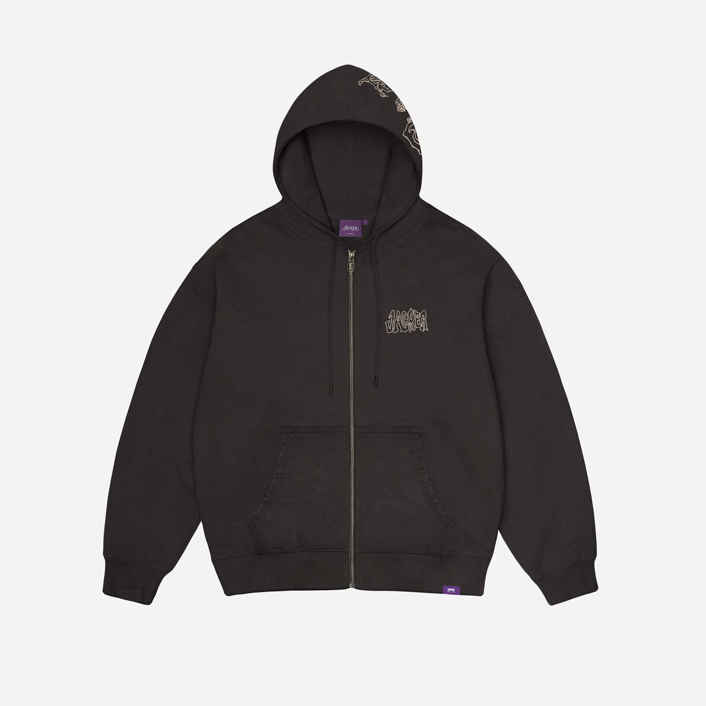 KAREN HOODIE ZIP - BLACK