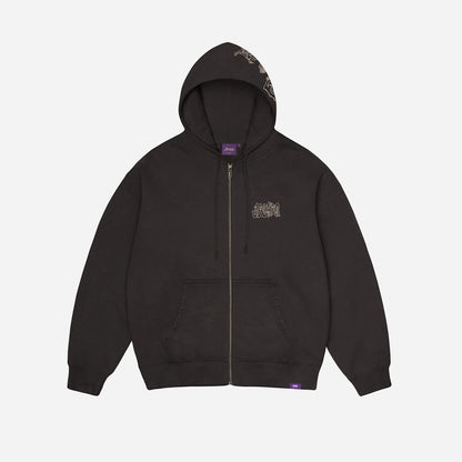 KAREN HOODIE ZIP - BLACK