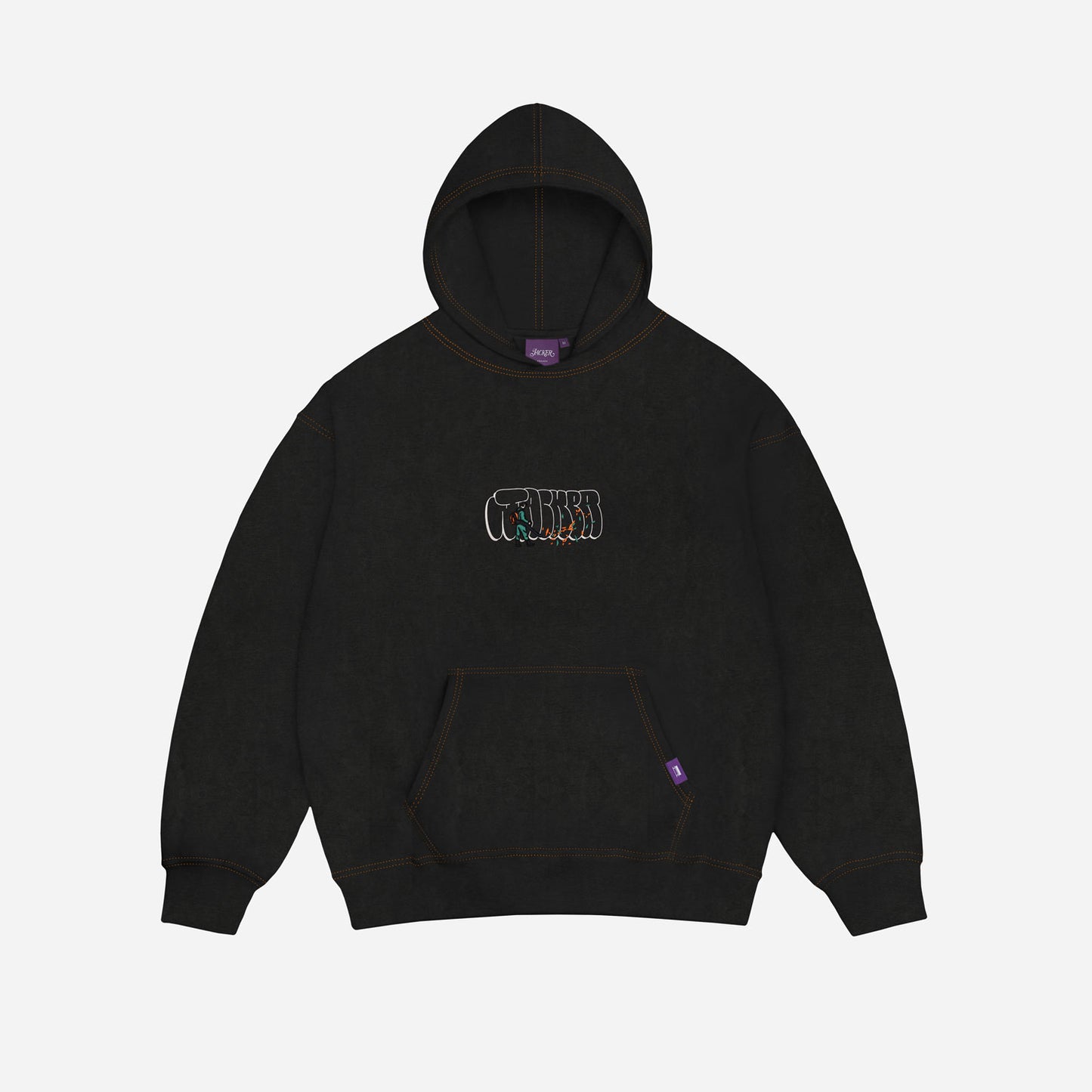 LANDSCAPER HOODIE WASHED - BLACK