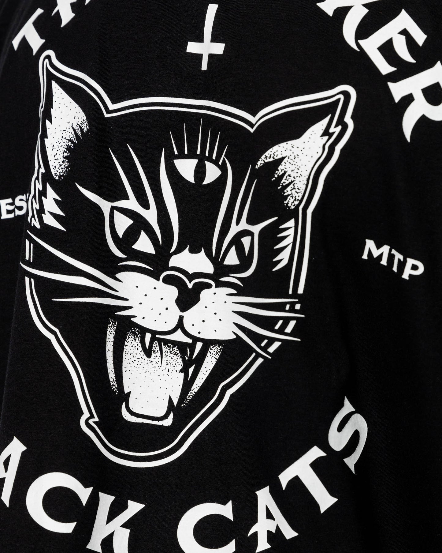 BLACK CATS - T-SHIRT - BLACK - JACKER