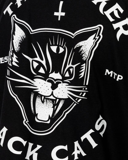 BLACK CATS - T-SHIRT - BLACK - JACKER
