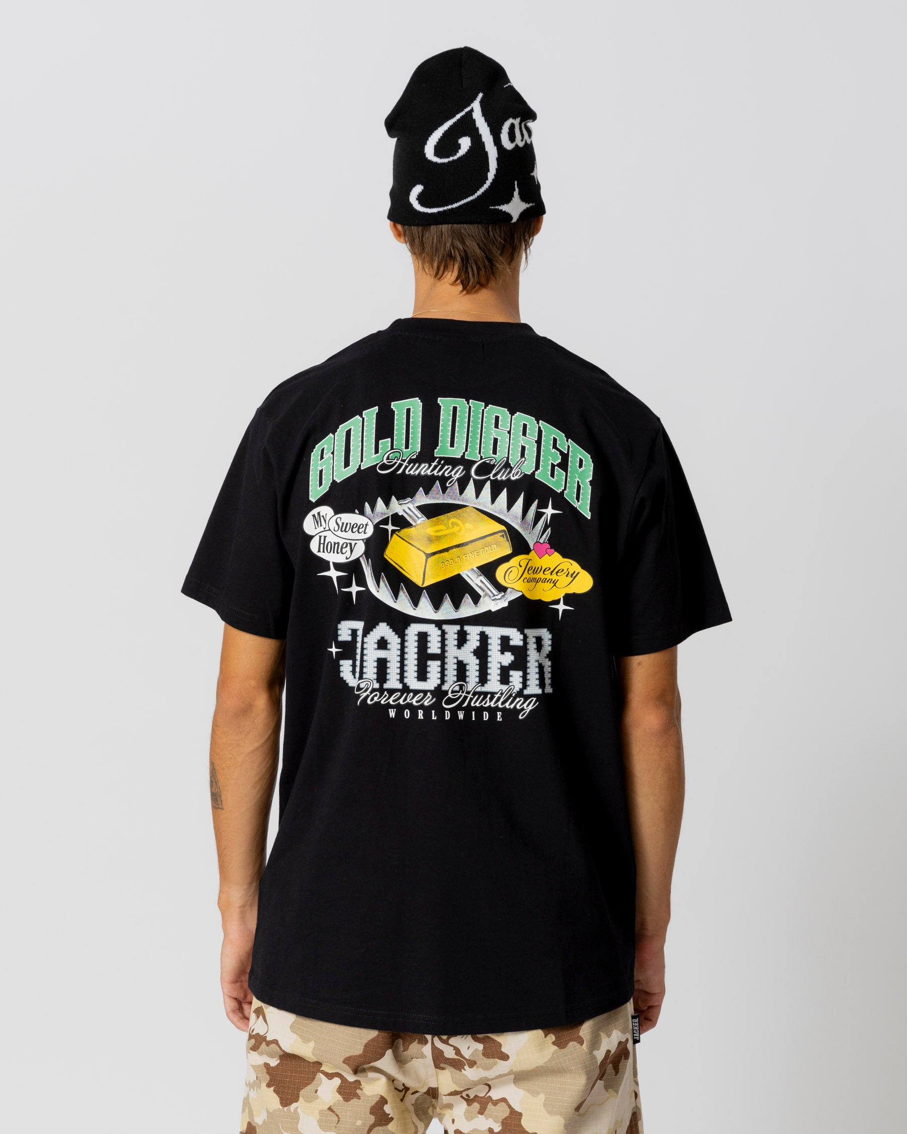 GOLD DIGGER T-SHIRT - BLACK - JACKER