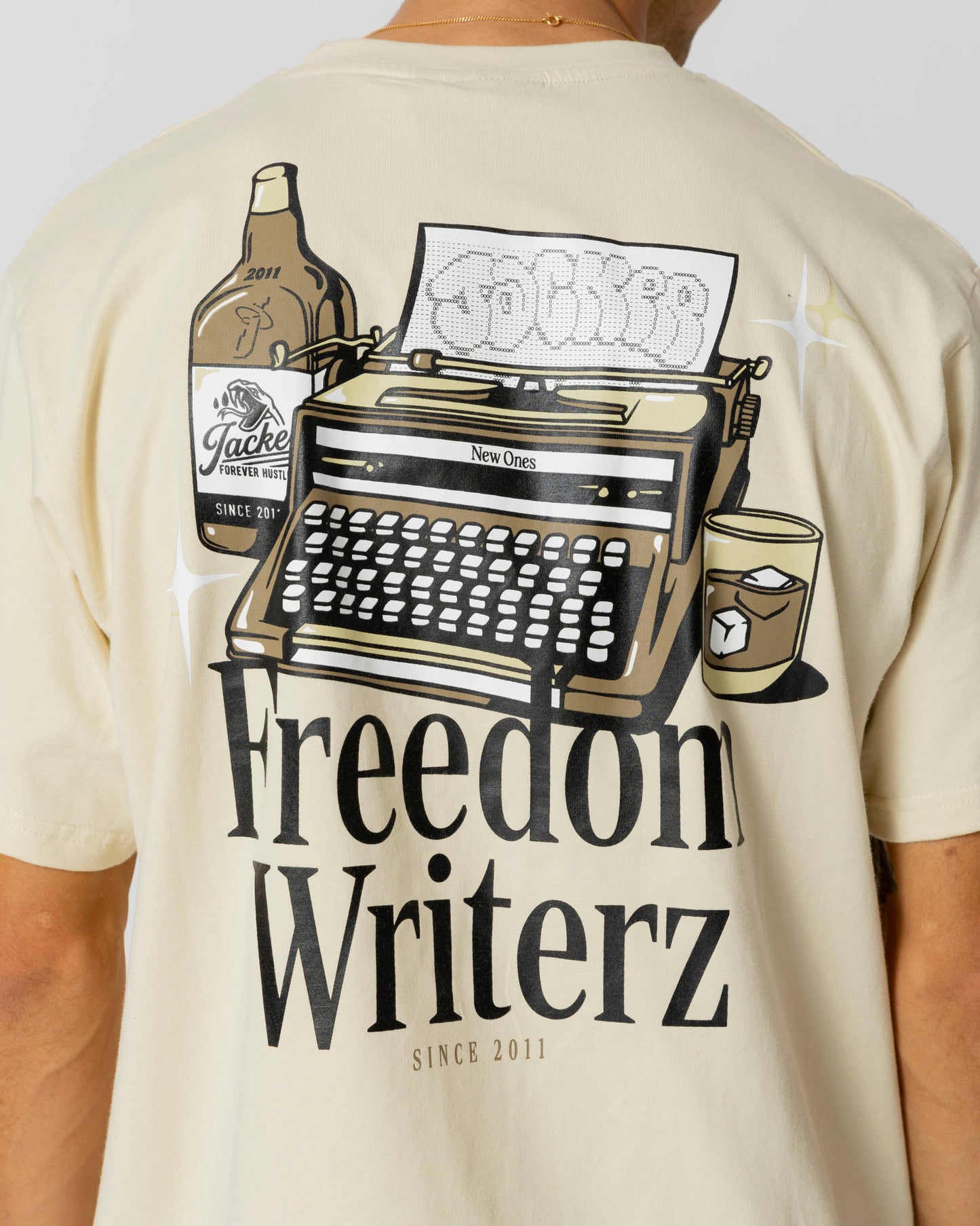 FREEDOM WRITERZ T-SHIRT - BEIGE - JACKER