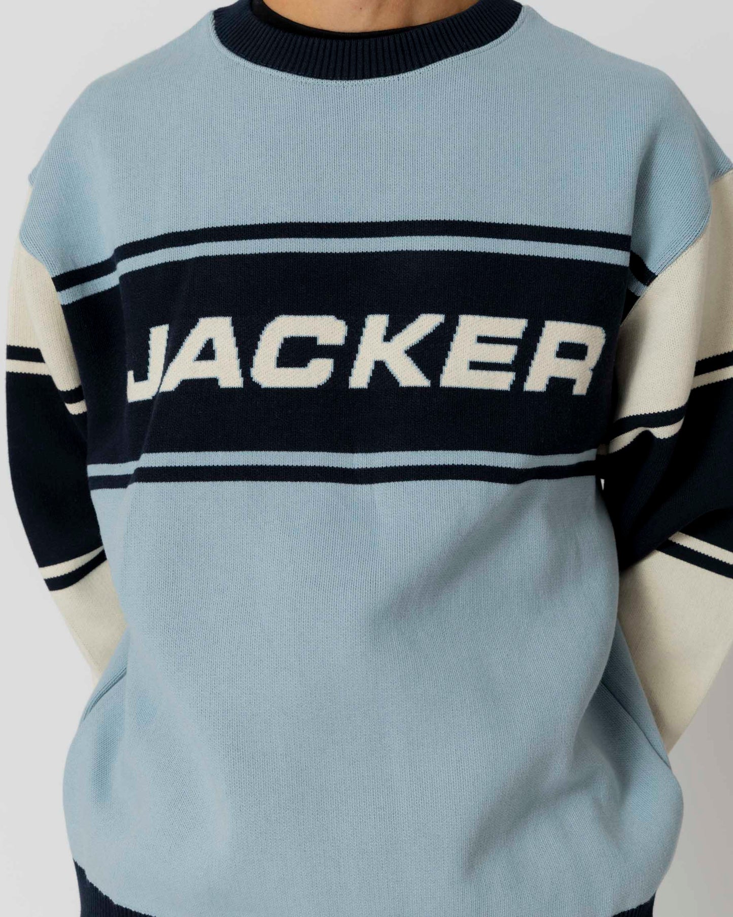 OLYMPICO KNIT CREWNECK - BLUE - JACKER