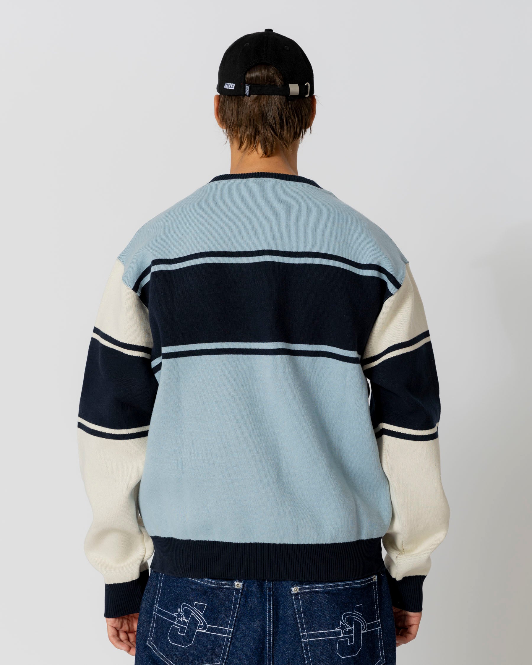 OLYMPICO KNIT CREWNECK - BLUE - JACKER