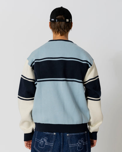 OLYMPICO KNIT CREWNECK - BLUE - JACKER