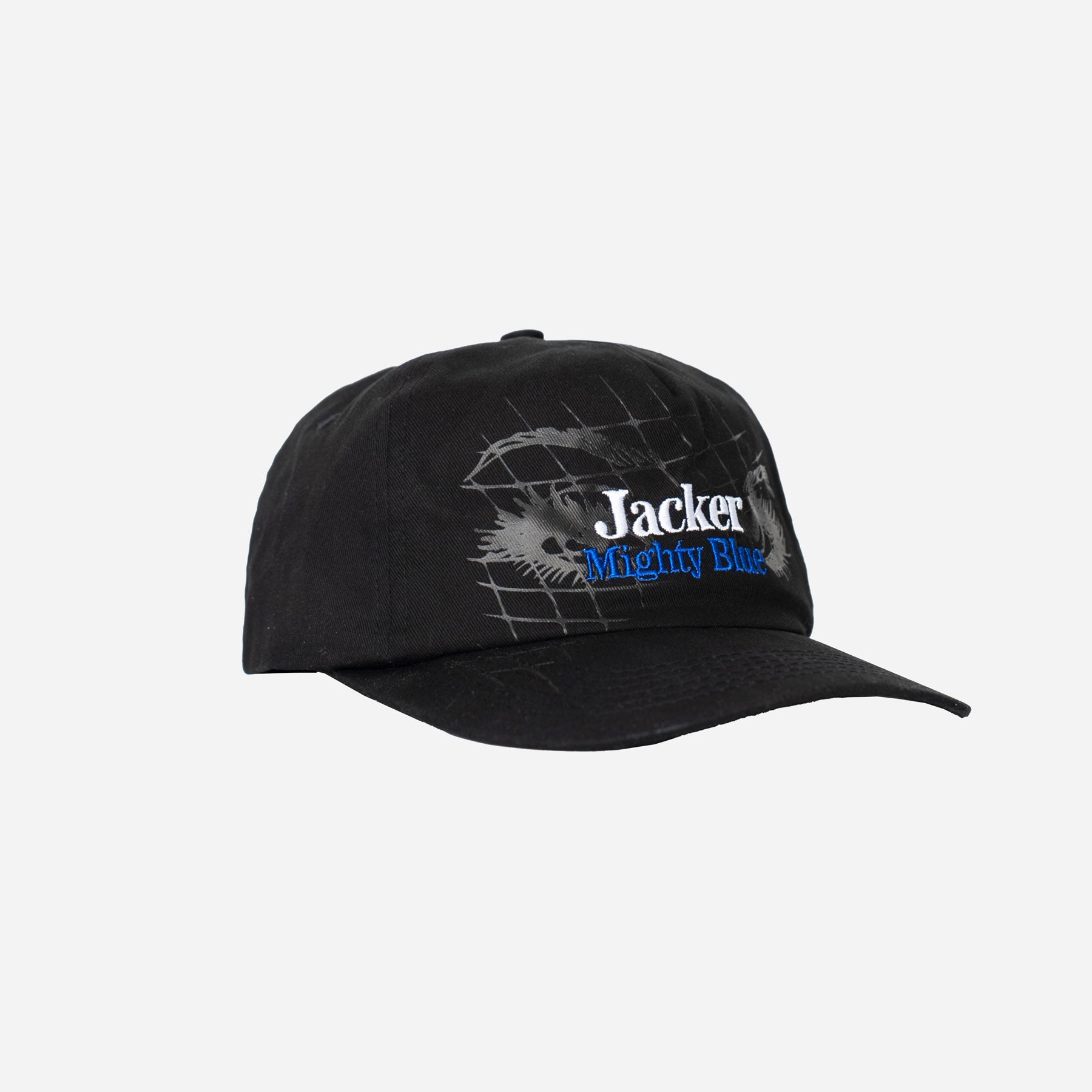 MIGHTY BLUE SNAPBACK 5 PANEL - BLACK – JACKER