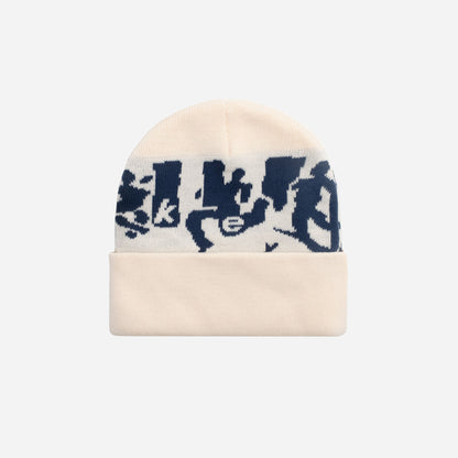 MIRROR MAZE BEANIE - BEIGE