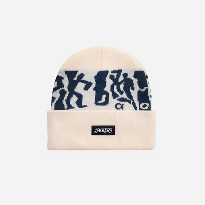MIRROR MAZE BEANIE - BEIGE
