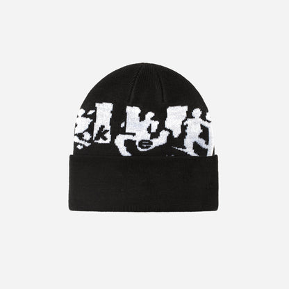 MIRROR MAZE BEANIE - BLACK