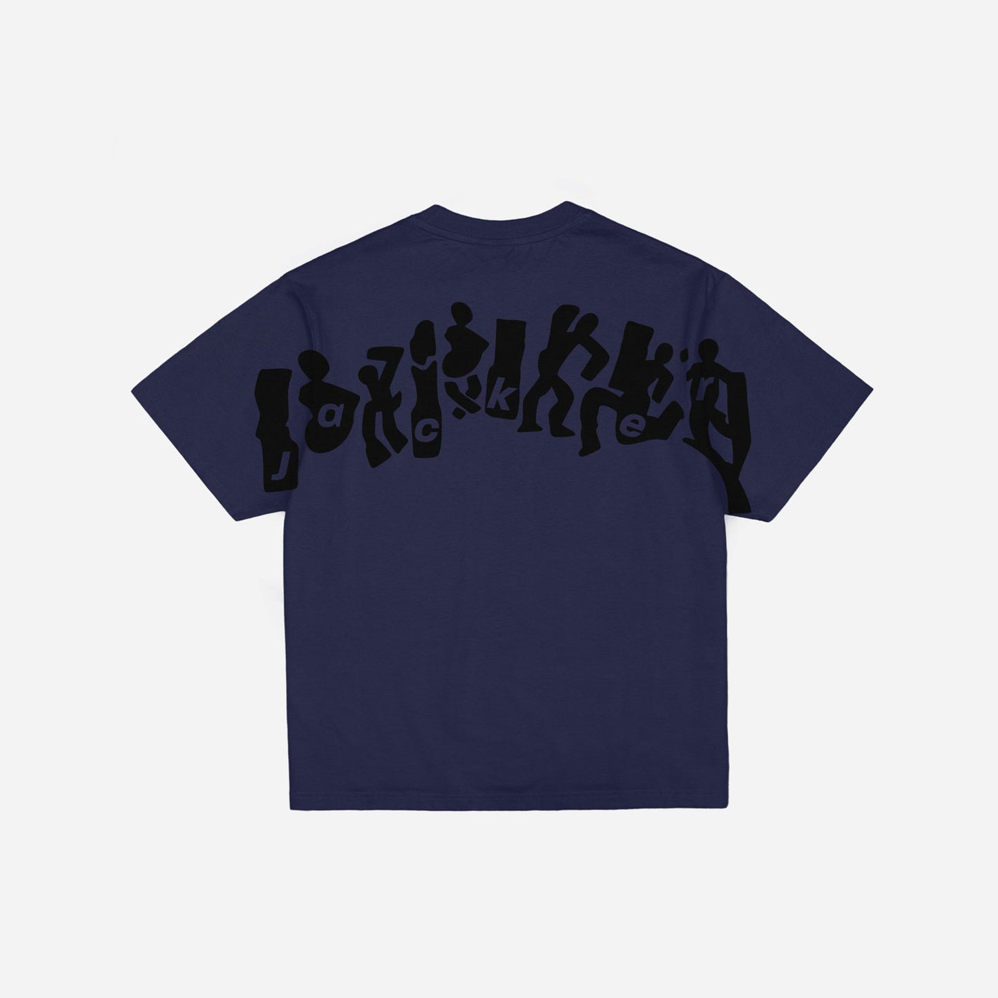 MIRROR MAZE GARMENT DYED CROP T-SHIRT - BLUE