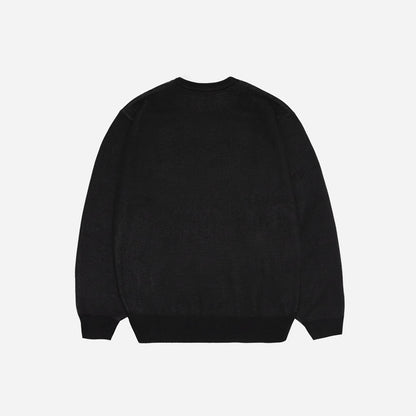 MIRROR MAZE SWEATER - BLACK