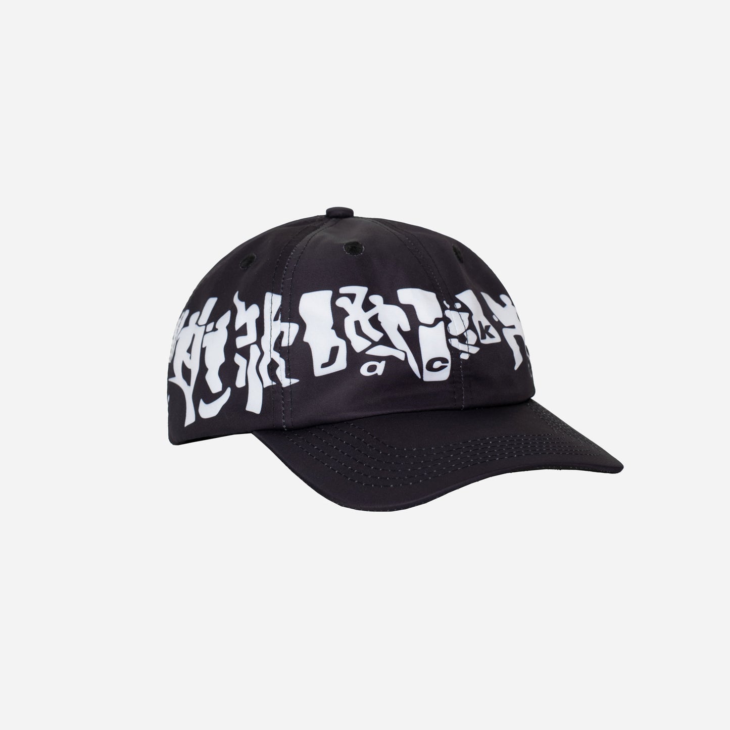 MIRROR MAZE NYLON BASEBALL CAP - BLACK