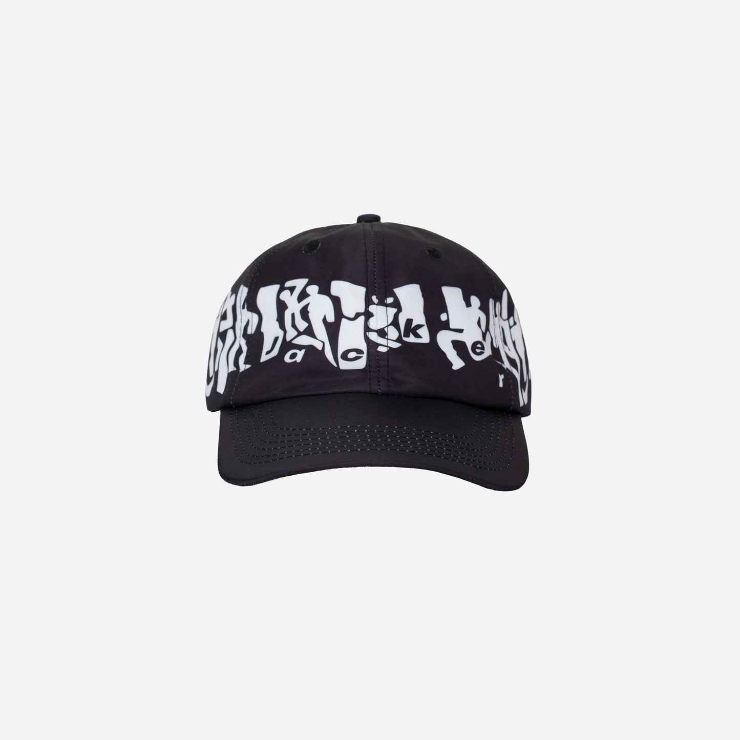 MIRROR MAZE NYLON BASEBALL CAP - BLACK