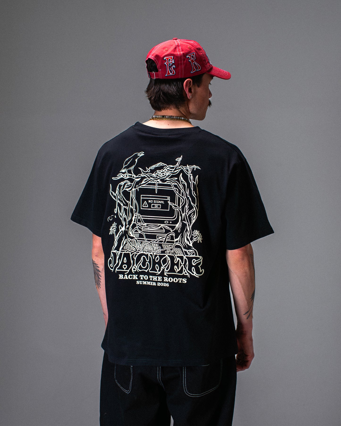 NO SIGNAL T-SHIRT BLACK