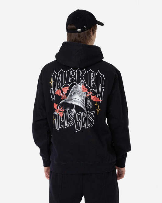 MOLETOM COM CAPUZ HELLS BELLS - PRETO