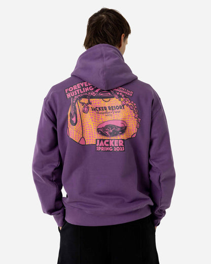 SUDADERA CON CAPUCHA BOLSO DE MARROQUIN - MORADO