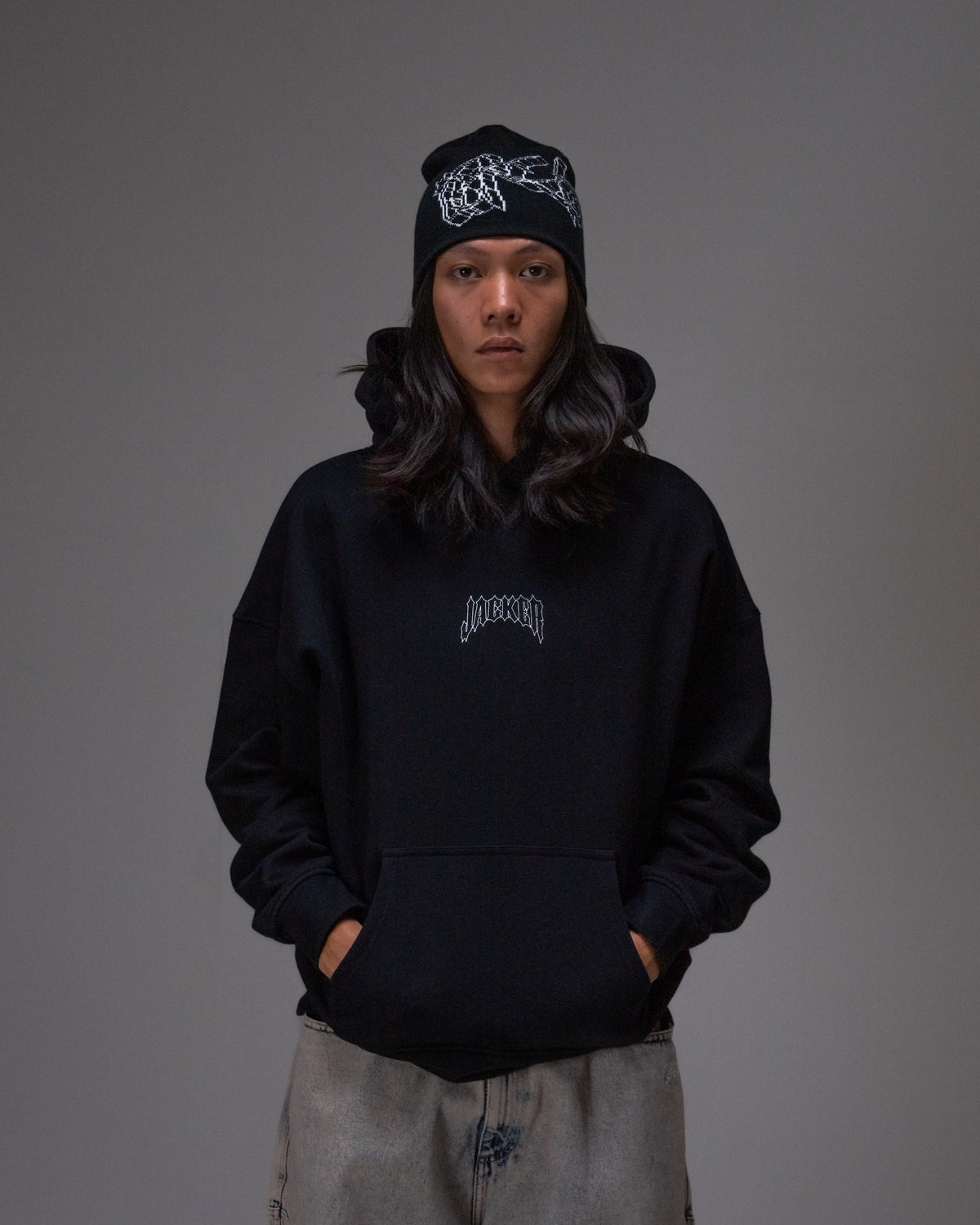 O'CLOCK BOYS Kapuzenpullover SCHWARZ