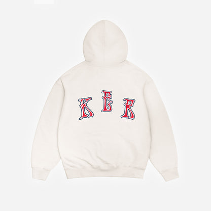 PALS FONT HOODIE ZIP WHITE