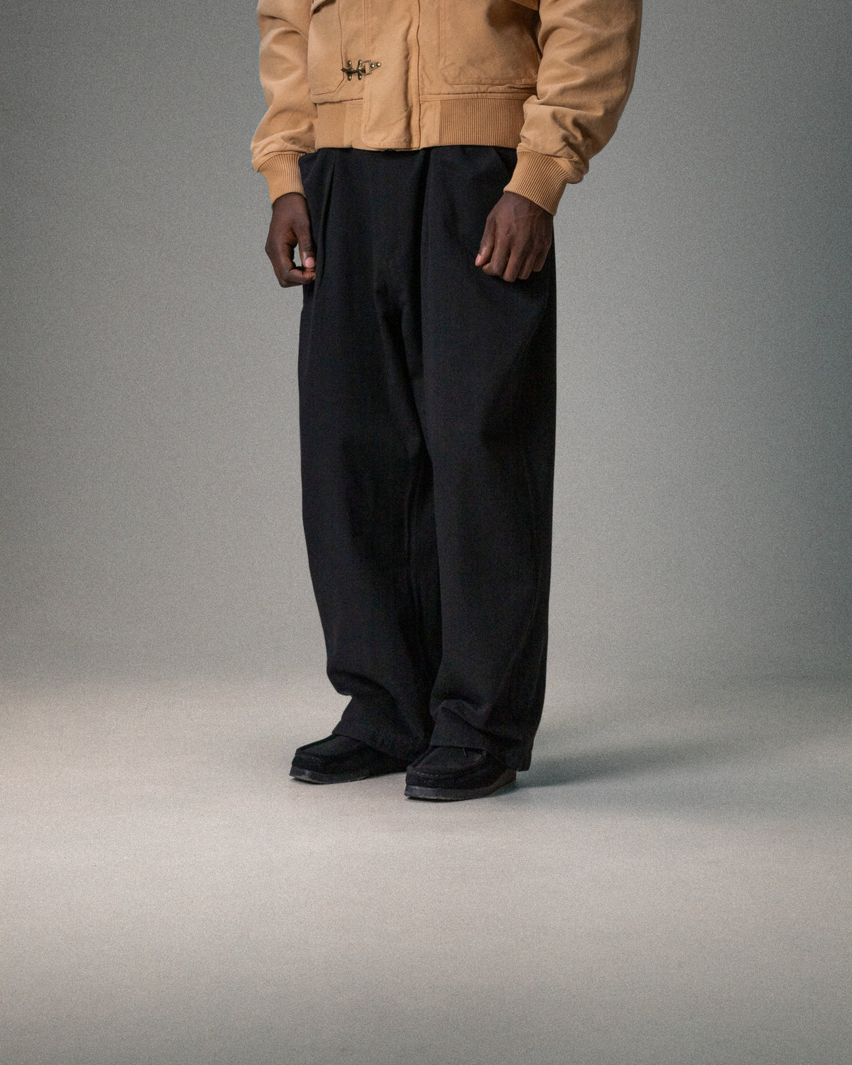 PLEATED BAGGY PANT BLACK