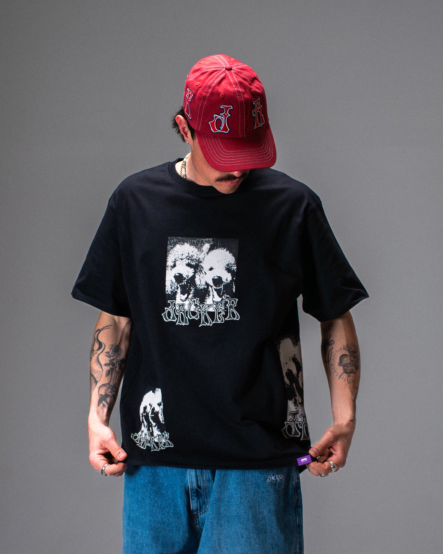 POODLE PALS T-SHIRT BLACK