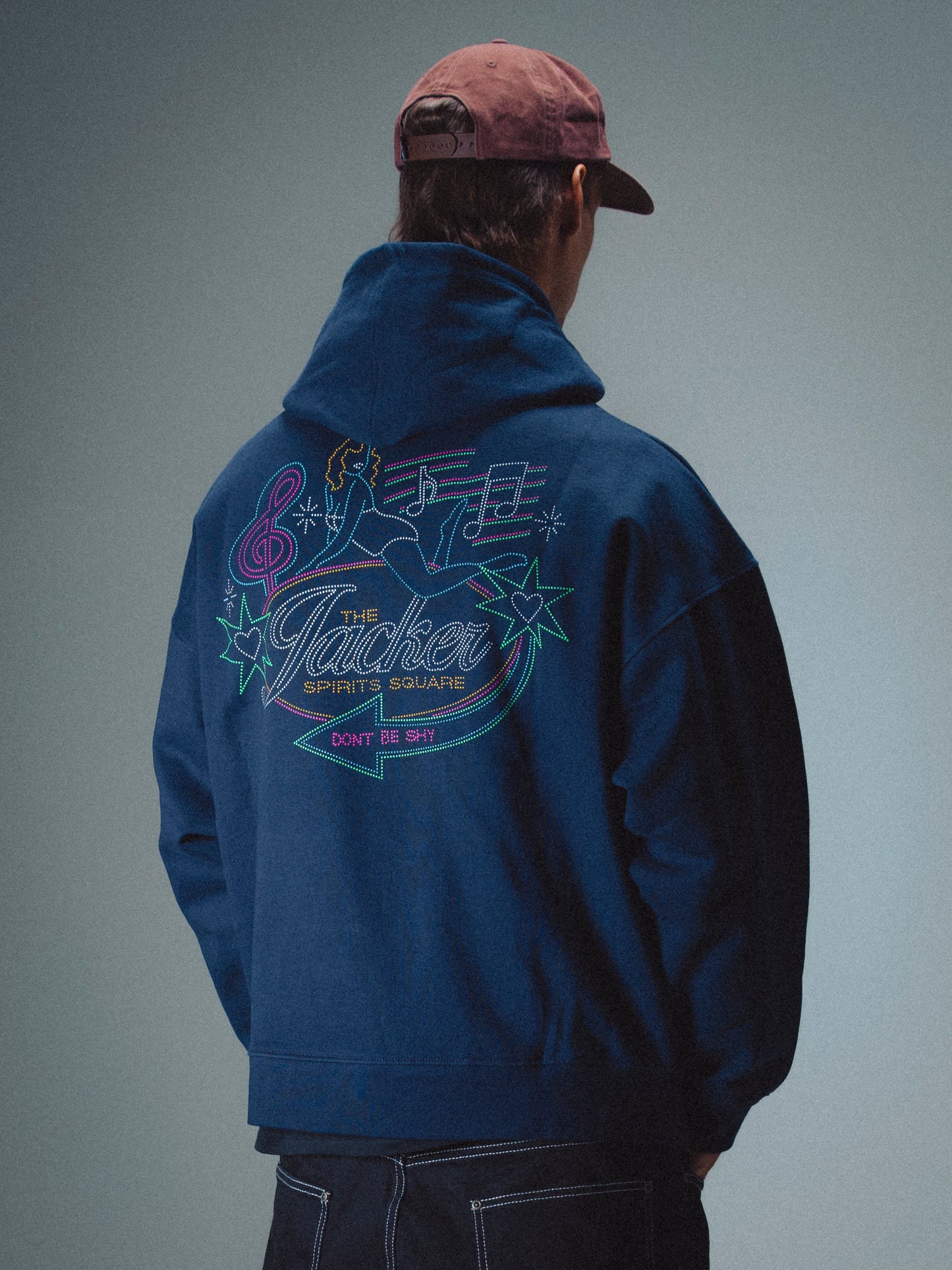 DON'T BE SHY HOODIE - NAVY