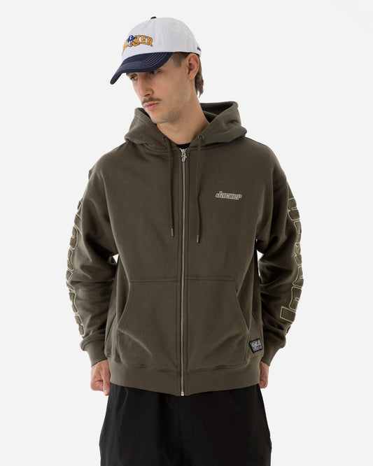ABSOLEM KAPUZENPULLOVER MIT REISSVERSCHLUSS - GRÜN