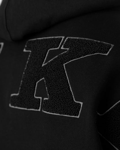 NOTORIOUS ZIPPED HOODIE - BLACK