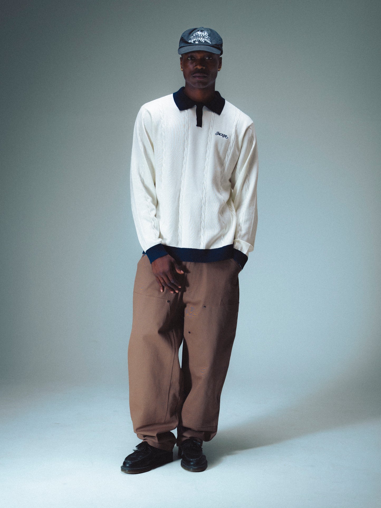 CLOSING TIME KNIT POLO - BEIGE