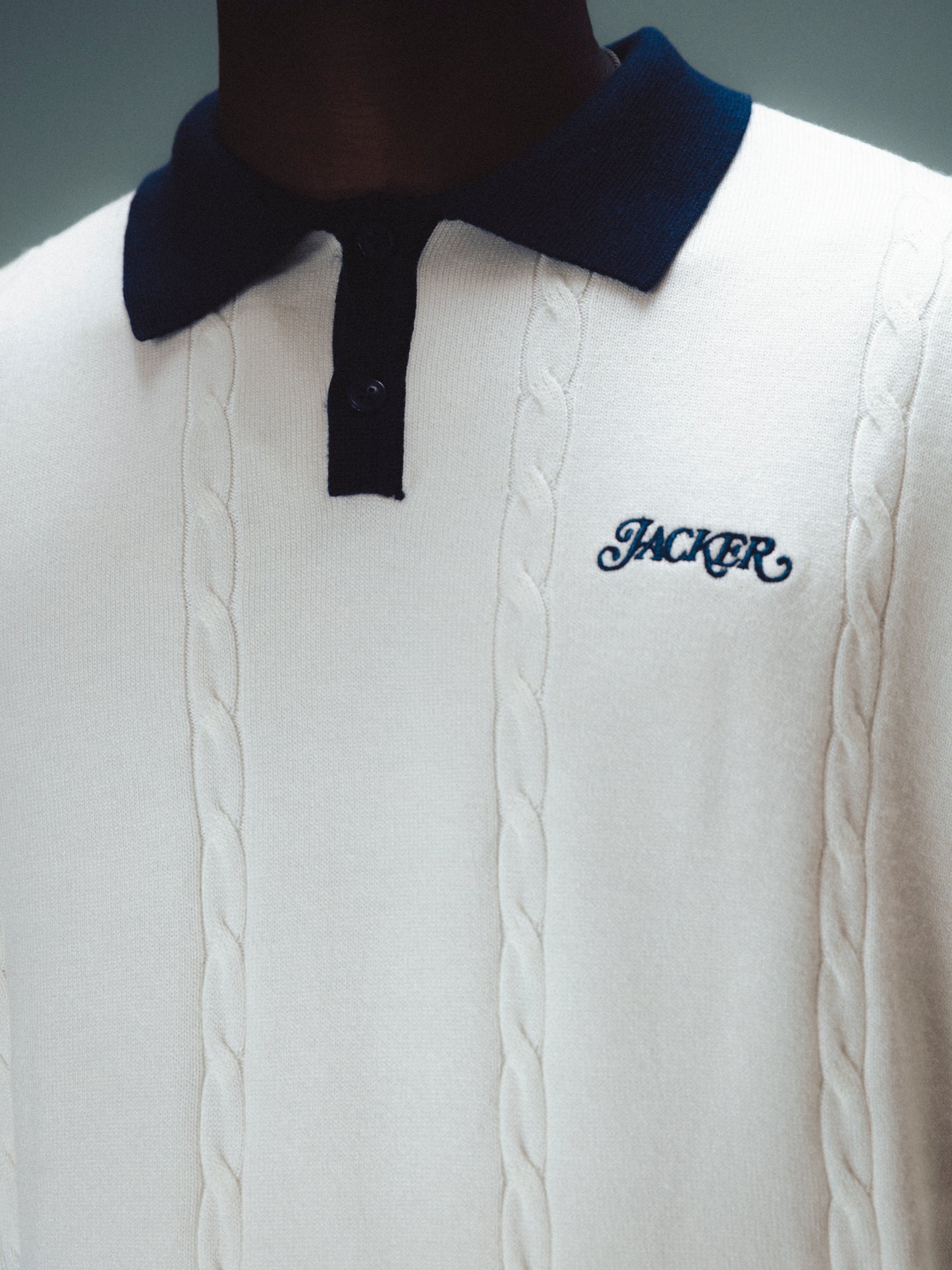 CLOSING TIME KNIT POLO - BEIGE