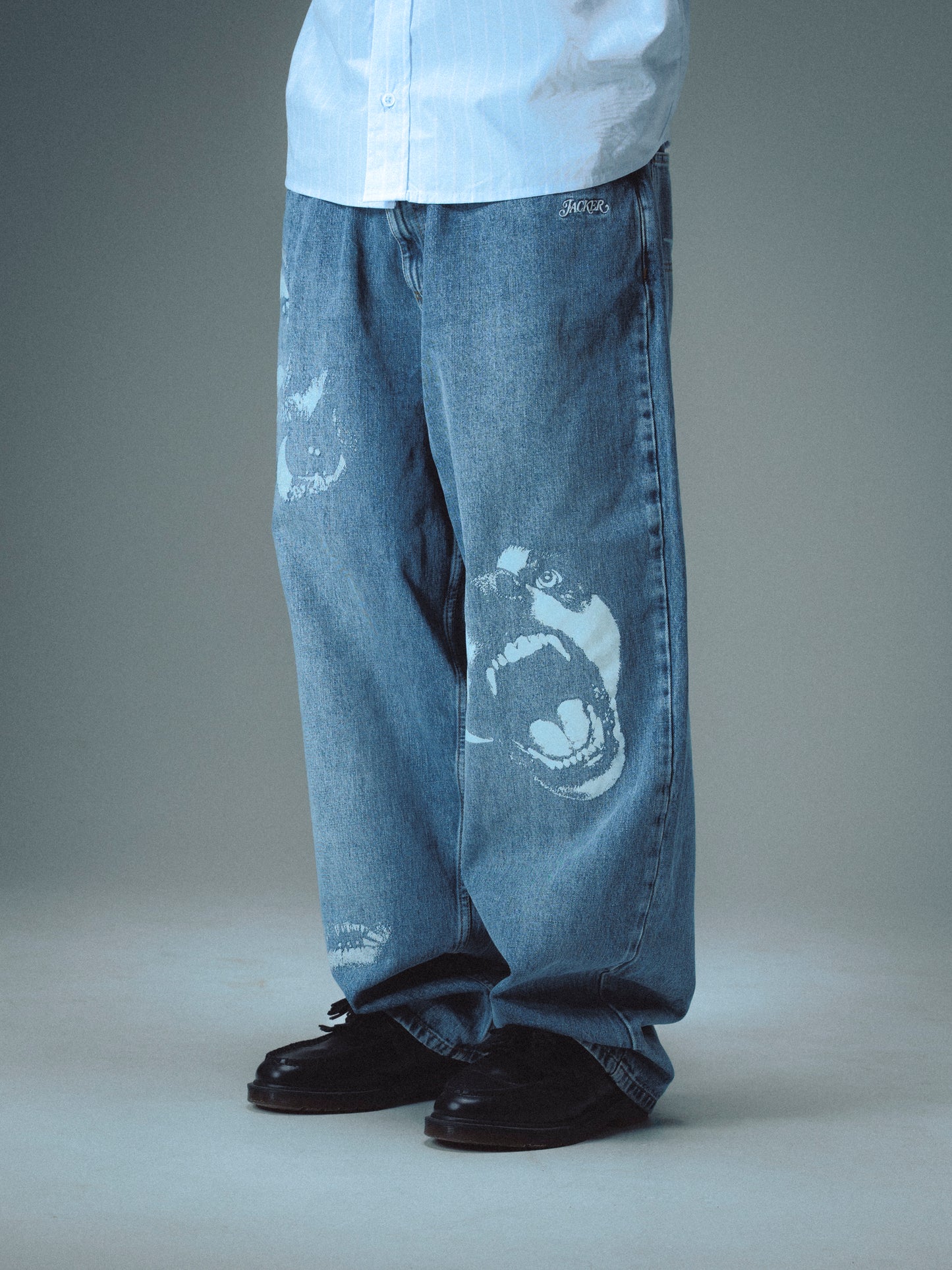 FEARLESS DENIM BAGGY PANT - BLUE