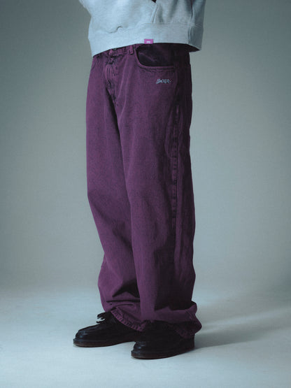 CLASSIC DENIM BAGGY PANT - PURPLE