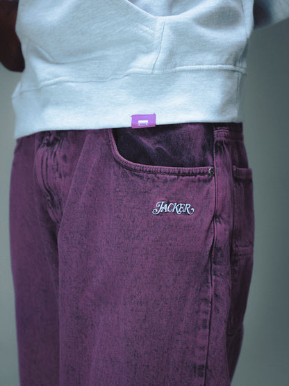 CLASSIC DENIM BAGGY PANT - PURPLE