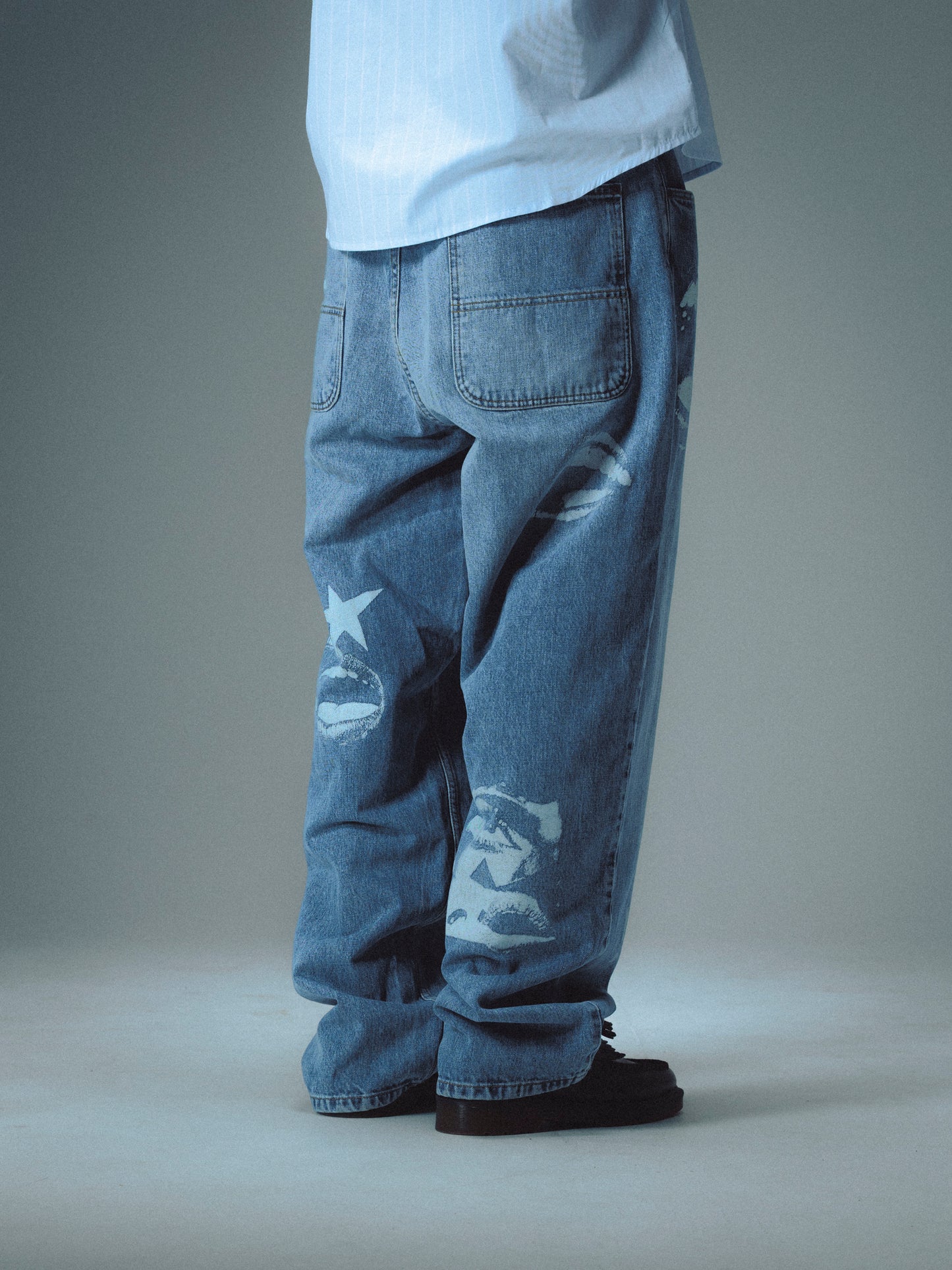 FEARLESS DENIM BAGGY PANT - BLUE