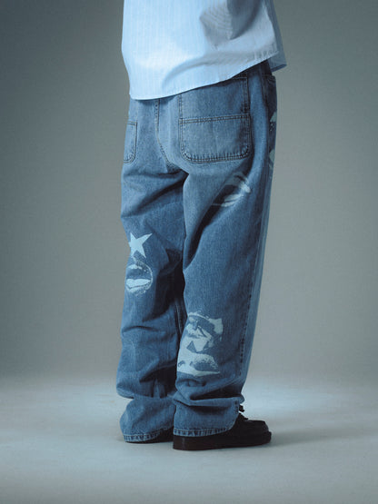 FEARLESS DENIM BAGGY PANT - BLUE
