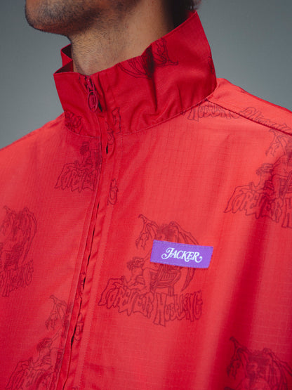 KAREN RIPSTOP NYLON JACKET - RED