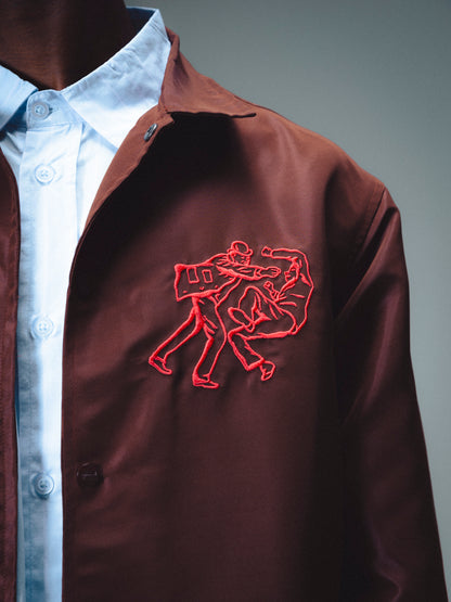 ROMANTIC FIGHT COACH JACKET - BROWN