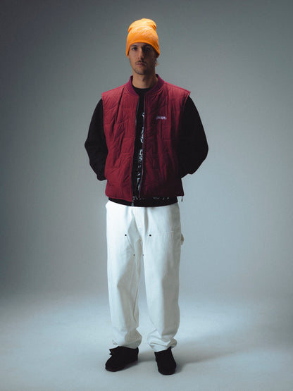 REVERSIBLE SLEEVELESS JACKET - NAVY & RED