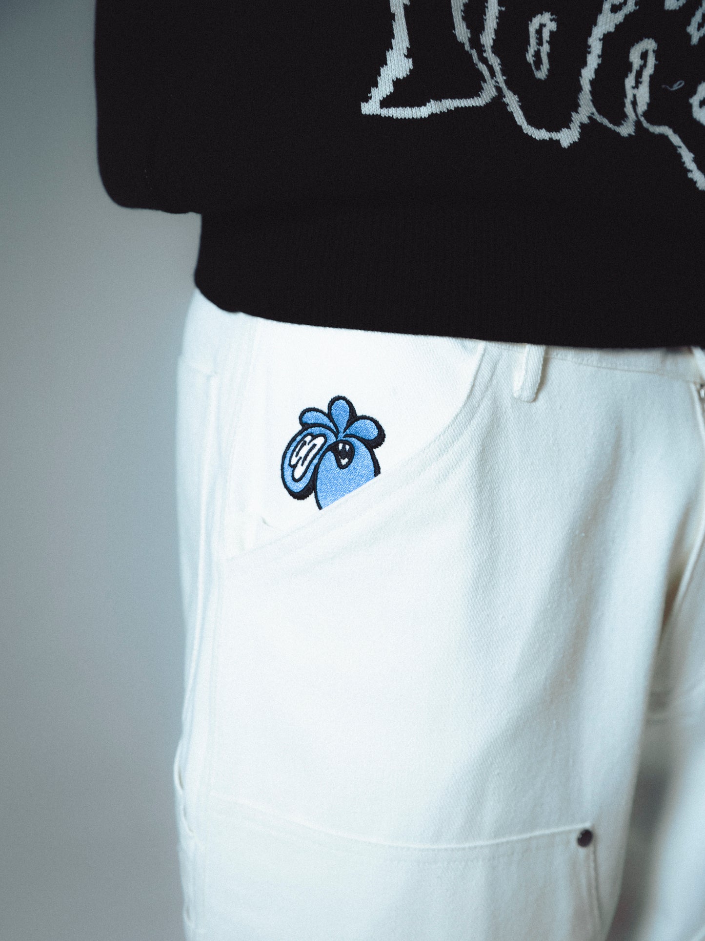 CARPENTER DOUBE KNEE PANT - WHITE