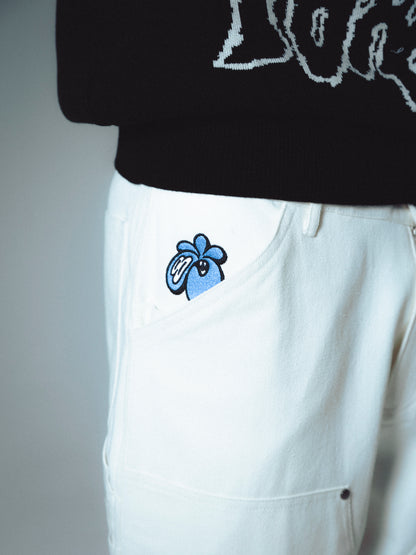 CARPENTER DOUBE KNEE PANT - WHITE