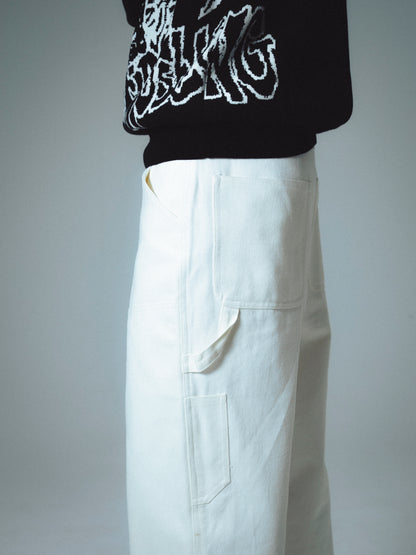 CARPENTER DOUBE KNEE PANT - WHITE