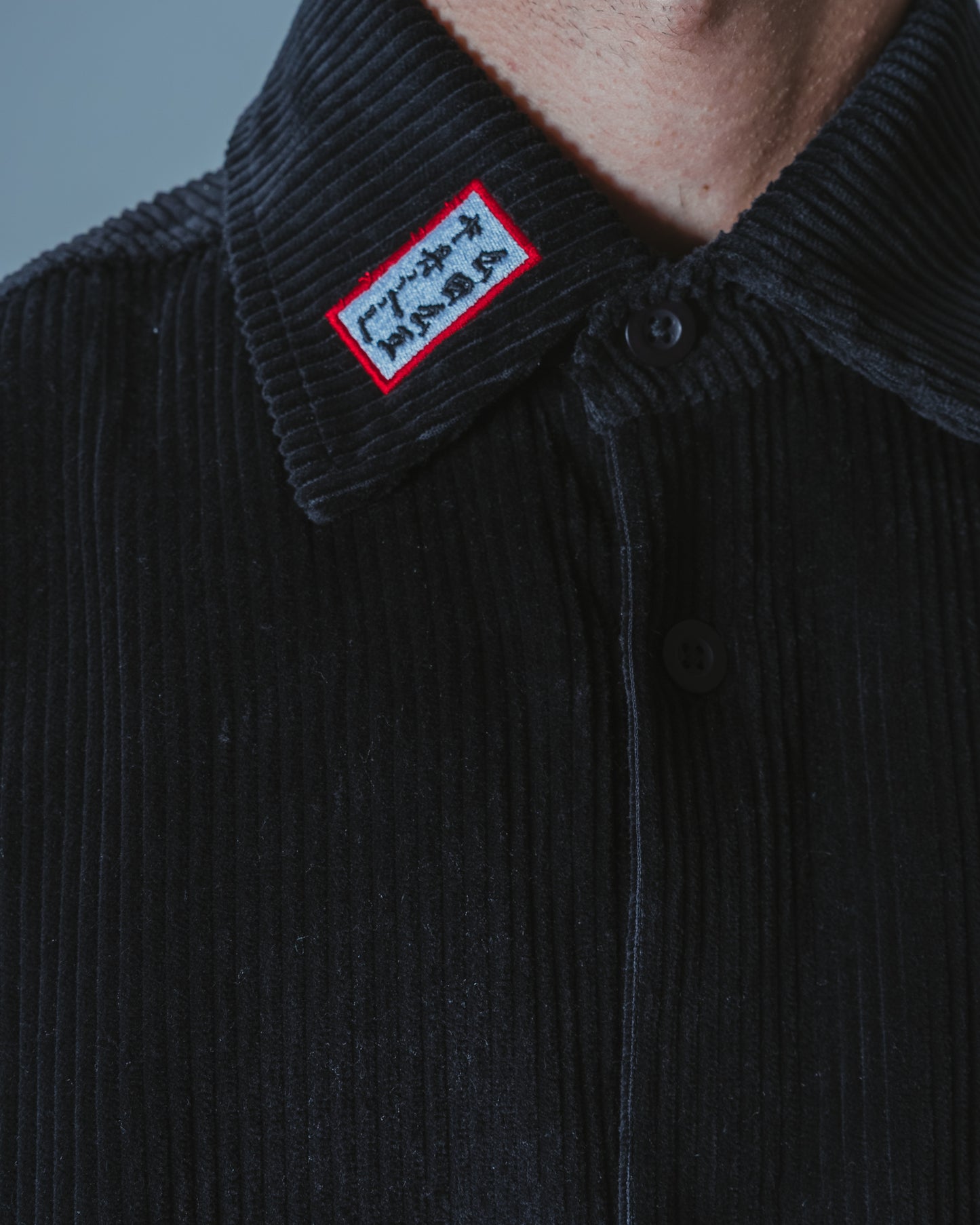 BAIJU CORDUROY OVERSHIRT SHIRT - BLACK