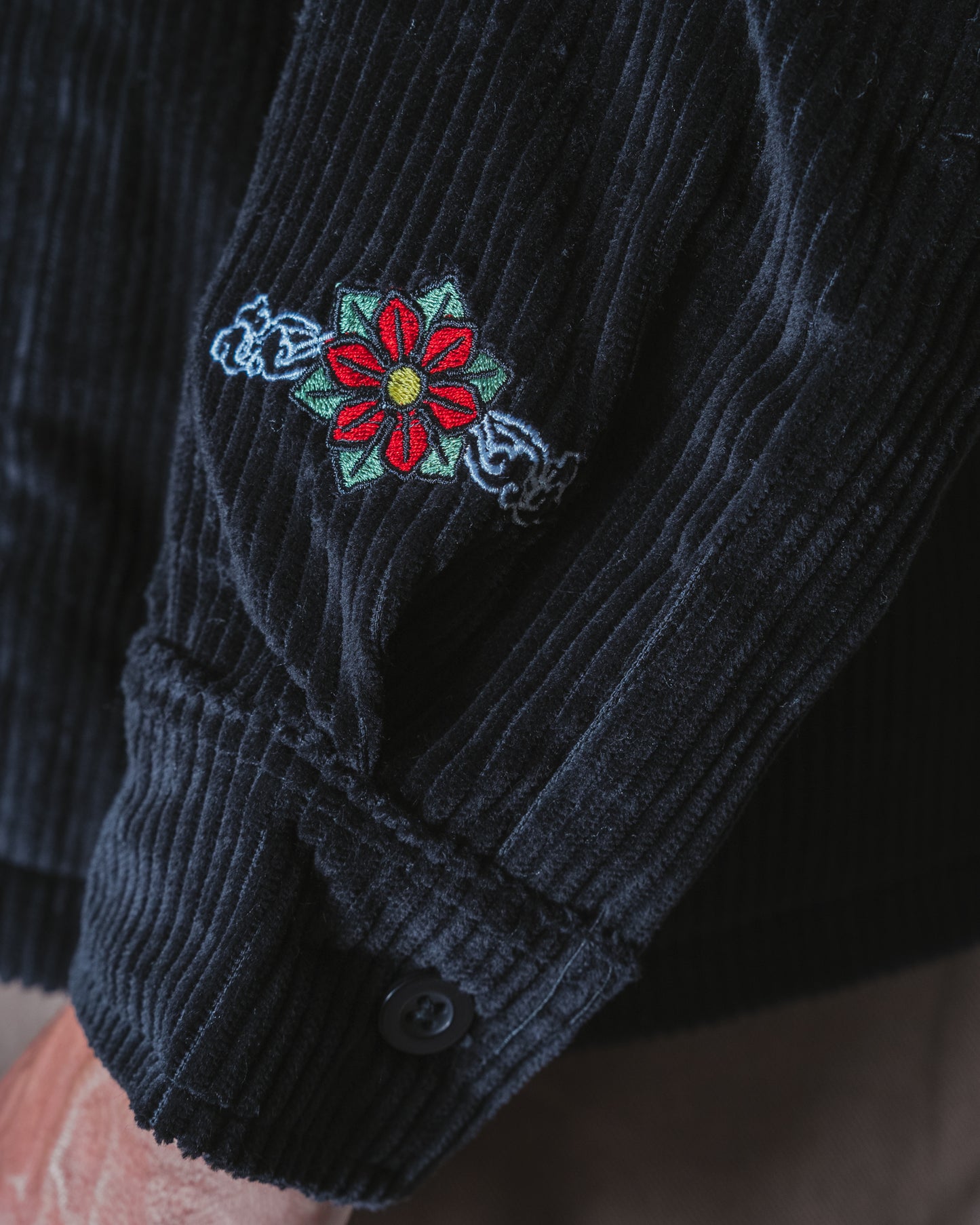 BAIJU CORDUROY OVERSHIRT SHIRT - BLACK