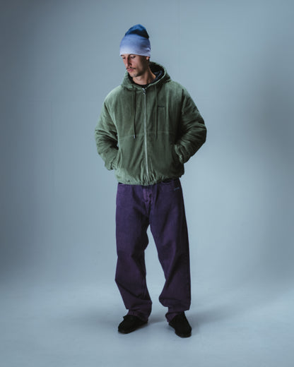 HOOD CORDUROY JACKET - GREEN