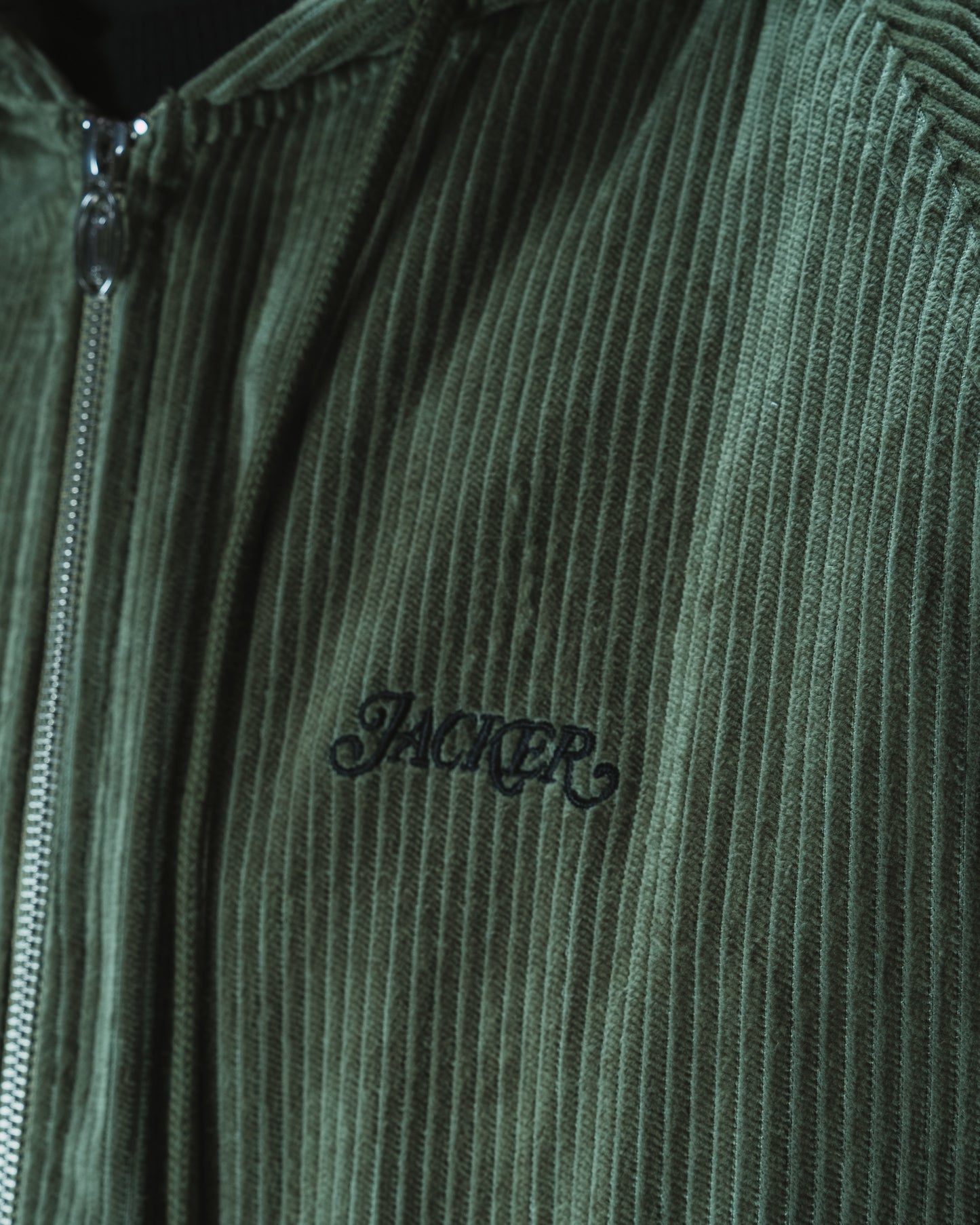 HOOD CORDUROY JACKET - GREEN