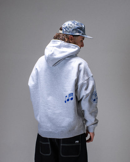 RECORDS HOODIE HEATHER GREY